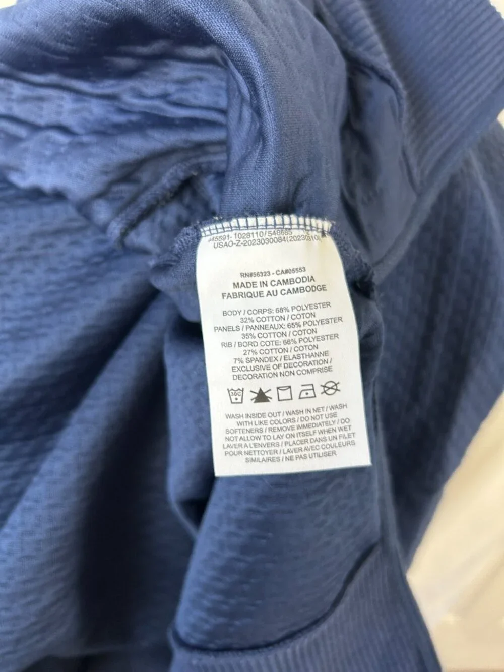Nike Yoga Therma-FIT Oversized Mock Neck Top S Quilted Blue